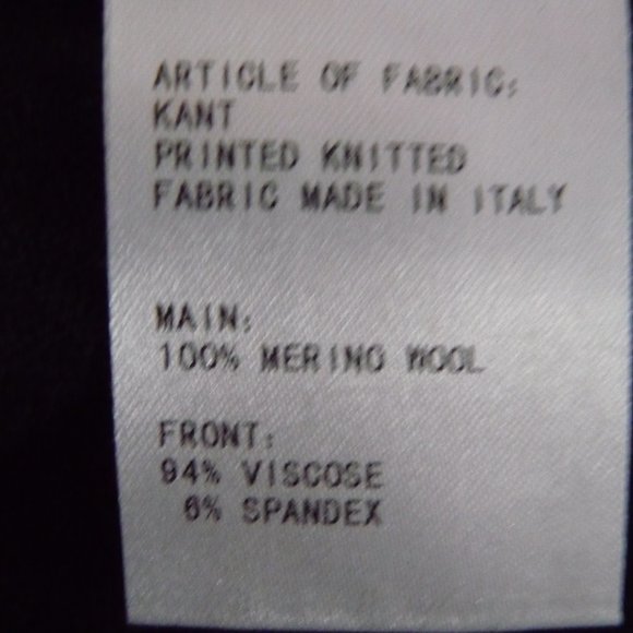 BALLA VALENTINA ITALIAN merino wool viscose multicolor artsy high neck blouse M - Picture 6 of 6